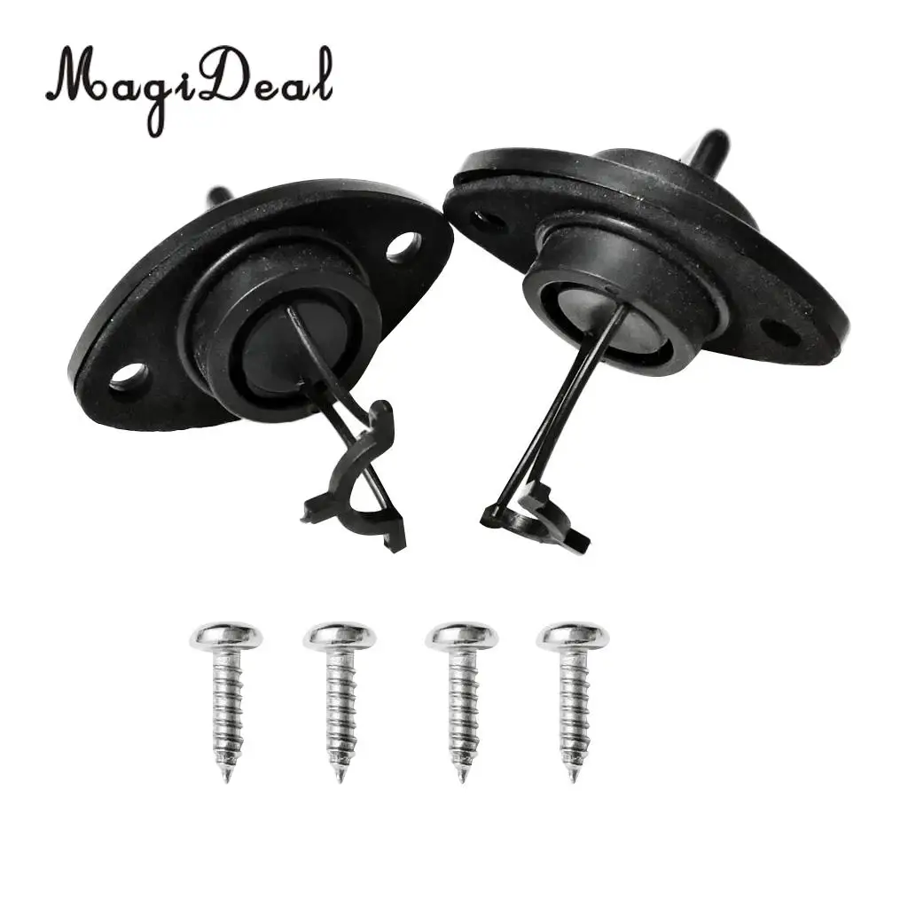 MagiDeal High Quality 1Pair Thread Drain Plug Bung With Screws for Dinghy Kayak Canoes Rowing Boat Surfing Water Sport Accessory