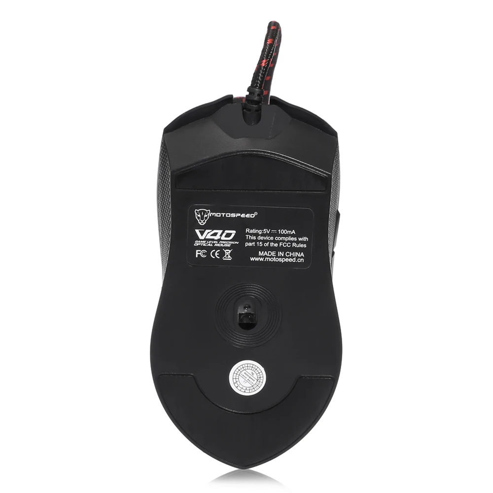 Motospeed V40 Проводная игровая мышь USB 6 кнопок оптическая профессиональная со