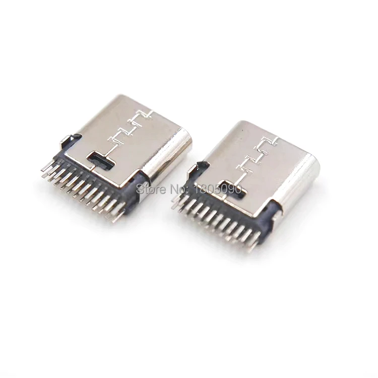 10 шт. micro USB вертикальный 24P для 3,1 type C разъем 24p type-C без стороны 24Pin гнездо jack Порт зарядки разъем версии 3,1