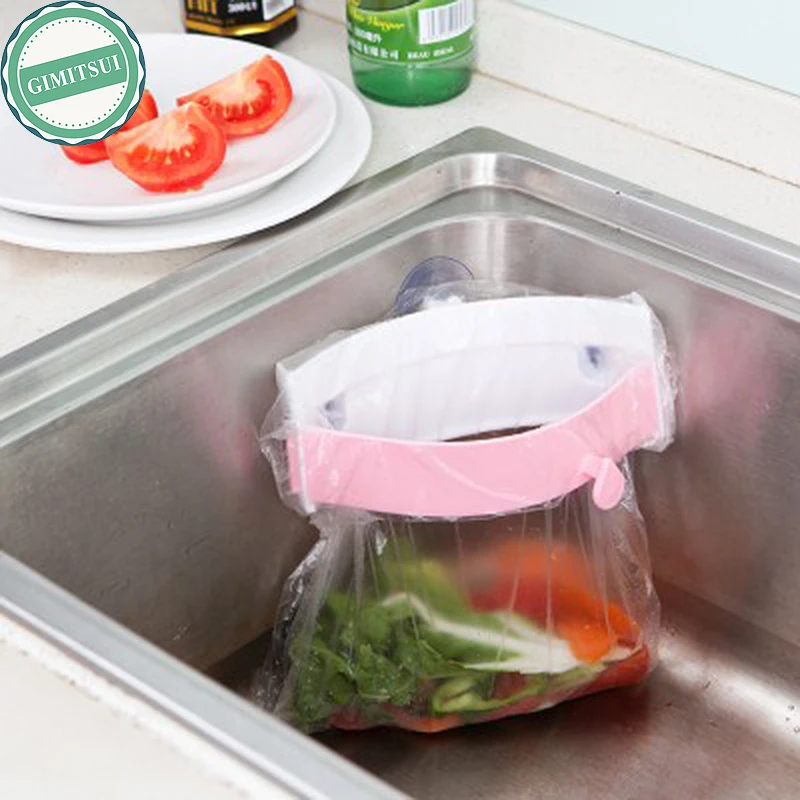 1Pcs Foldable Plastic Garbage Bag Holder Rack Portable Wall Mounted