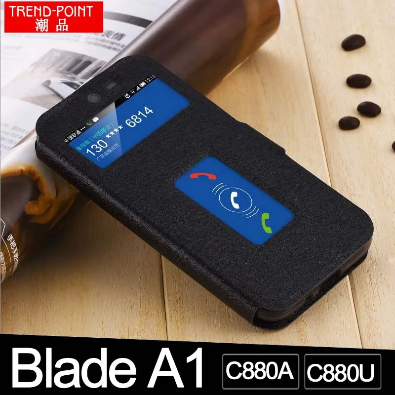 Чехол Godgift Zte blade A1 кожаный чехол с 1 окошком для ZTE V0840 Роскошный из искусственной
