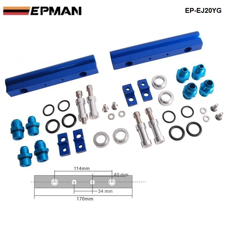 Алюминиевая заготовка топливный инжектор топливная направляющая Turbo Kit Blue