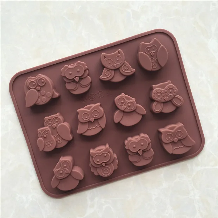 

owl silica gel cake chocolate mold soap making mold candle mould