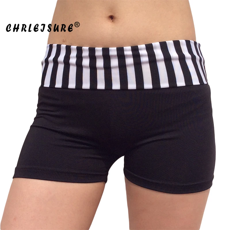 Buy CHRLEISURE High Waist Shorts Women Polyester Solid