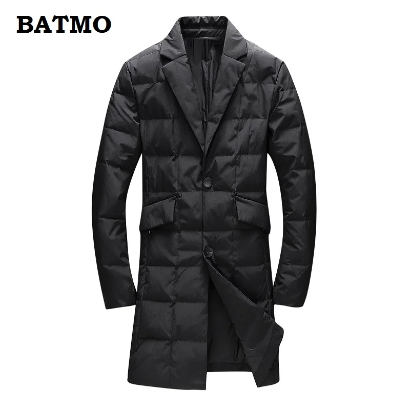 BATMO 2018 Новое поступление высокое качество 90% белая утка вниз длинные Куртки