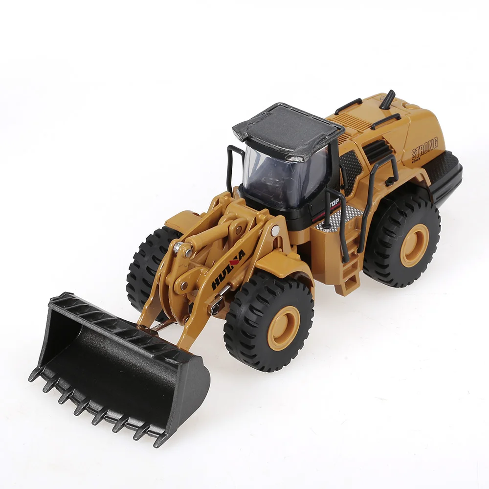 

1:50 Die-Cast Alloy Bulldozer Yellow Engineering Truck Static Model Construction Vehicle Educational Toys for Children