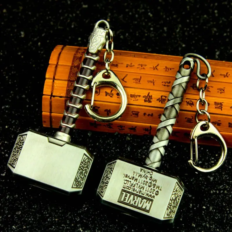 

Thor Hammer Precise Metal Key Chain Toy The Avengers Mjolnir Movie Super Hero Action Figure Juguetes Toys for Kids Adult