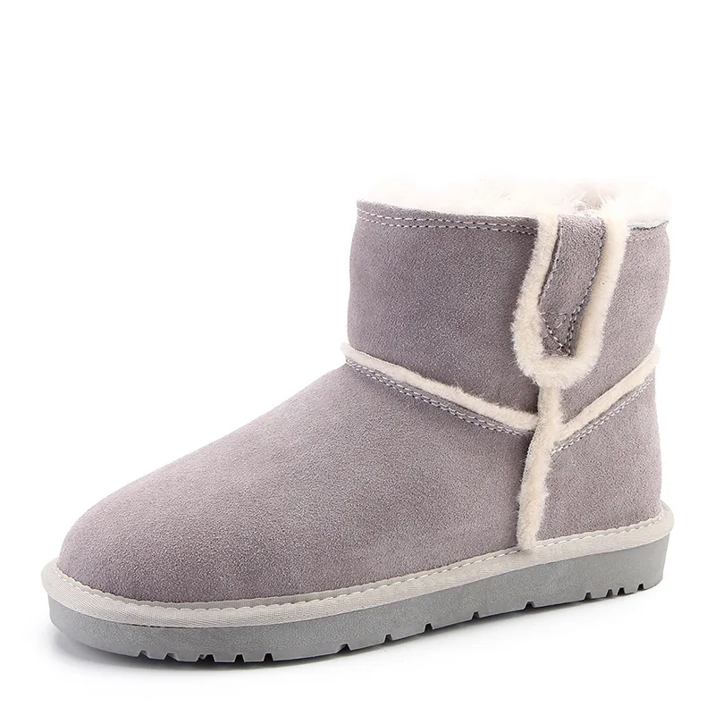 Winter 2018 High Quality New Leather Overcoat Women's Keep Warm Snow Boo-ts Velvet Short Ankle Novelty Series | Спорт и