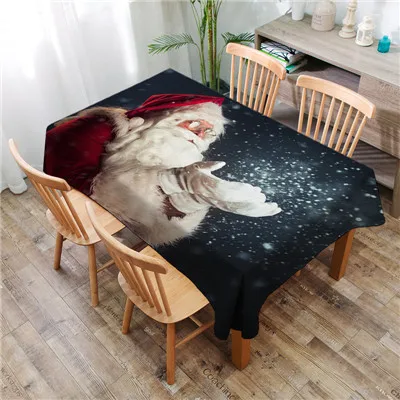 Factory direct new Christmas polyester printed fabric household decorative cloth tablecloth - Цвет: 9