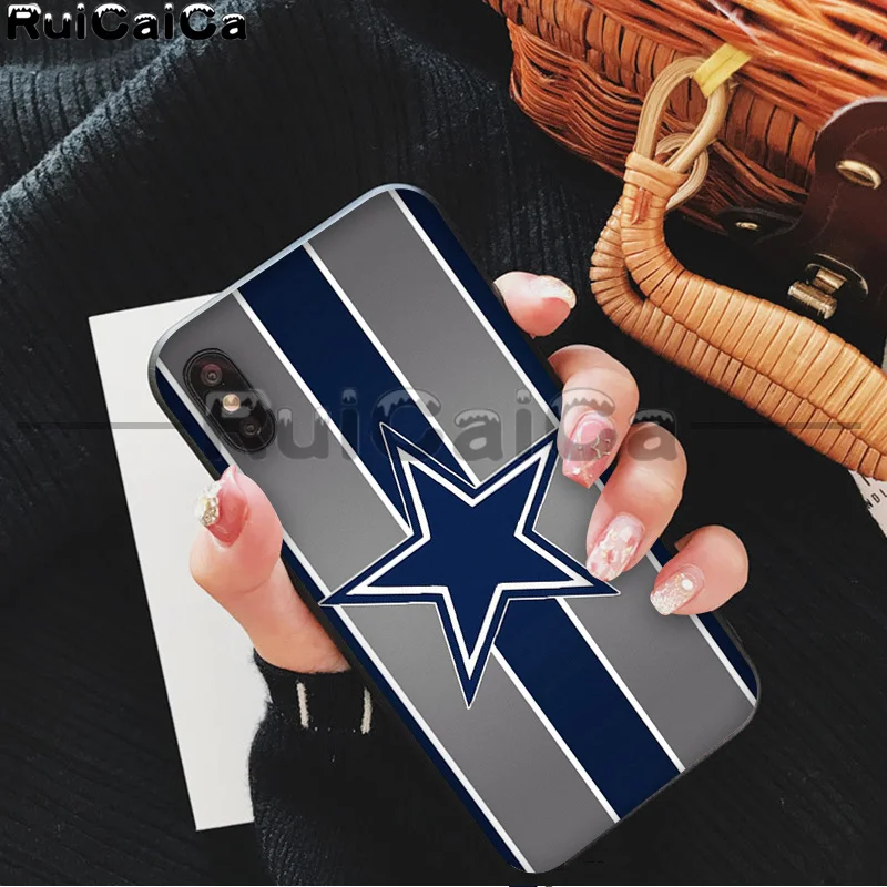 RuiCaiCa dallas cowboys DIY красивые аксессуары для телефонов, чехол для iPhone X XS MAX 6 6S 7 7plus 8 8Plus 5 5S XR