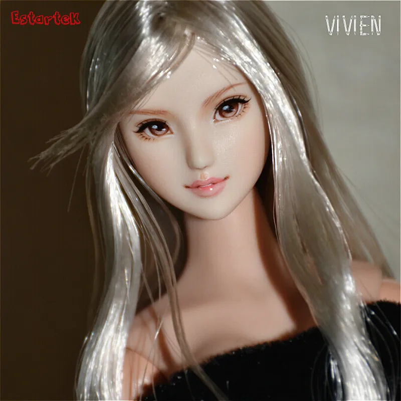 

Estartek Hand Makeup Customized SY23 1/6 Obitsu VIVIEN Head Sculpt for Phicen Tbleague UD LD ND Action Figure DIY
