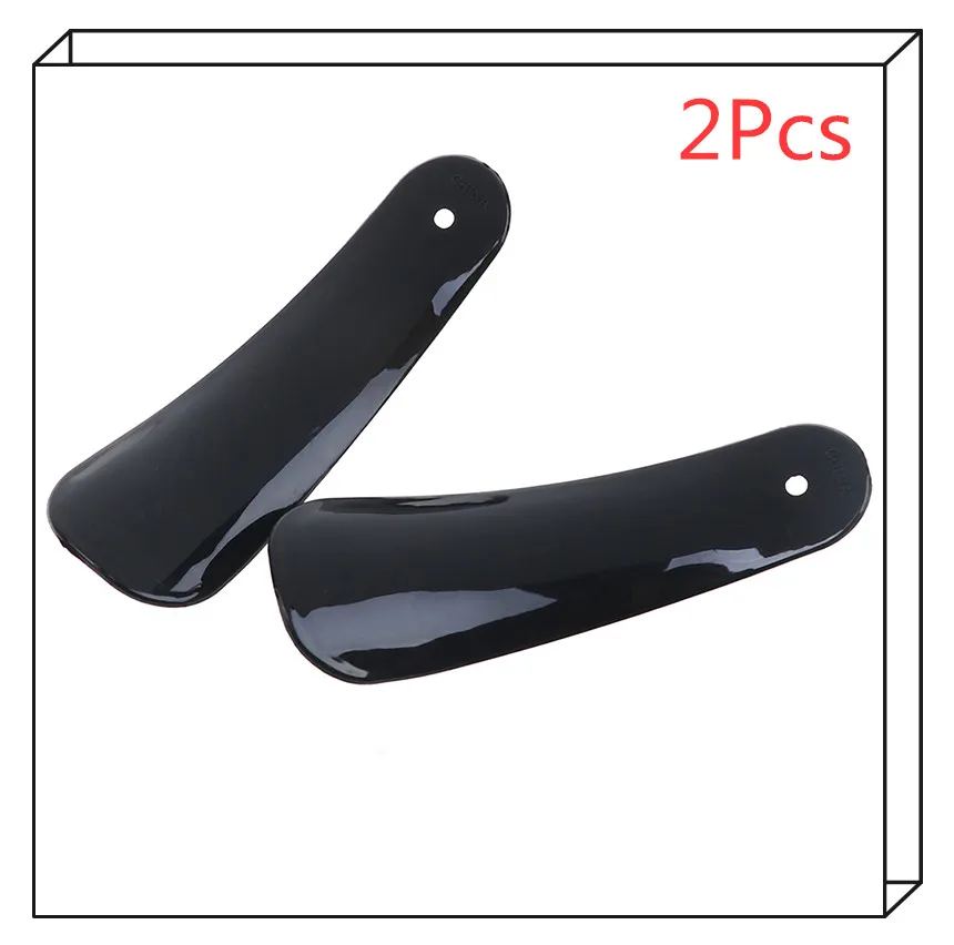 

2Pcs Black Plastic Lifter Flexible Sturdy Slip Shoe Horns Spoon Brace Support Shoe Accessories HOT