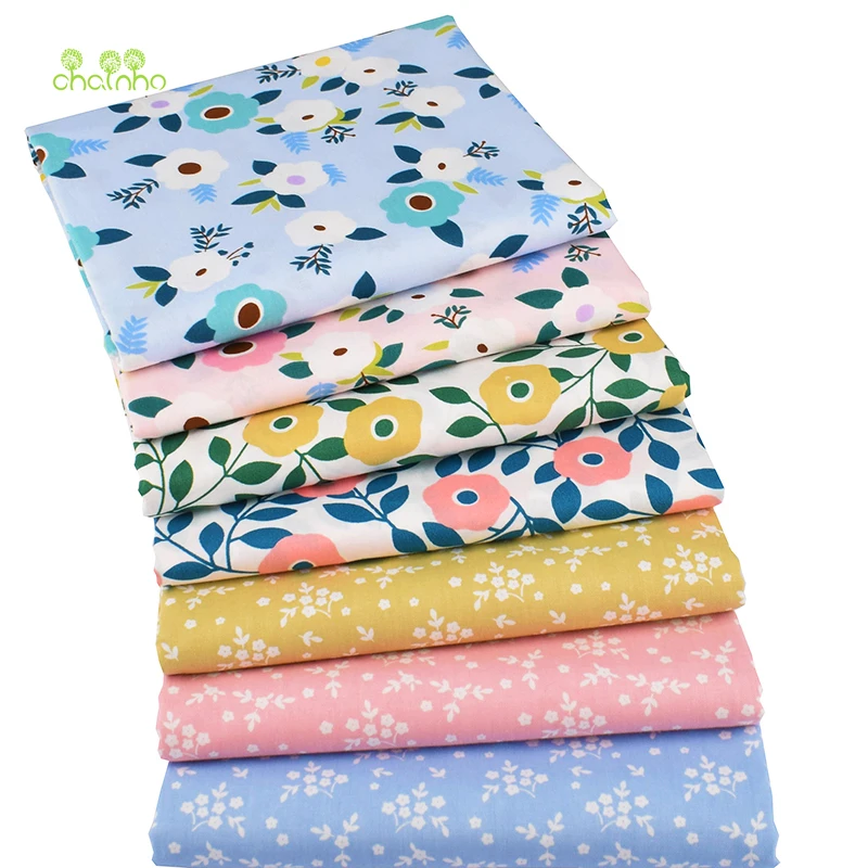 

Chainho,New Floral Series,Printed Twill Cotton Fabric,Patchwork Cloth For DIY Sewing Quilting Baby&Children's Material,100x160cm