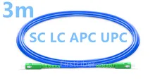 3m  SC LC APC UPC PC Armored  Patch Cable Patch cord , jumper Simplex Single Mode PVC 