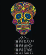 fashionable skull t shirt heat transfers