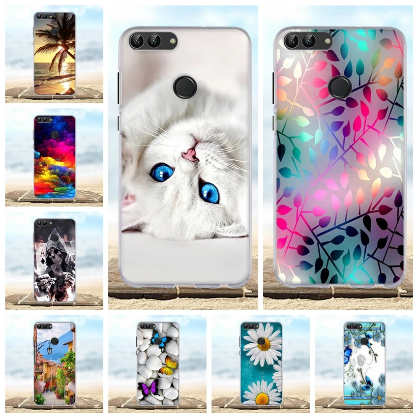 Чехол для телефона Huawei P smart Case Funda Cover силиконовый мягкий чехол из ТПУ Enjoy 7 S