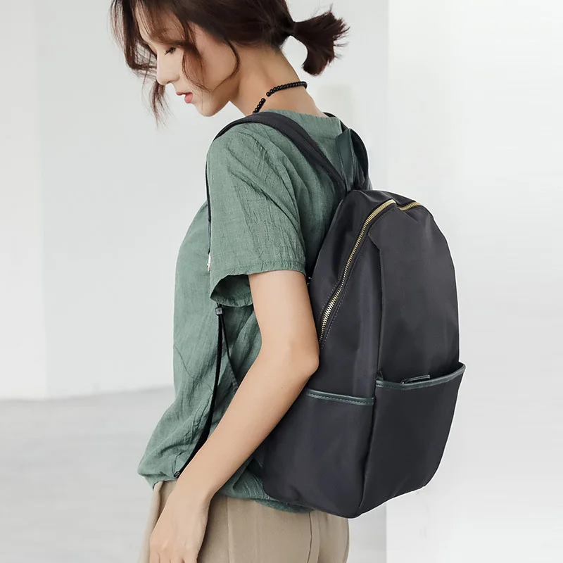 Оксфордский водонепроницаемый 14 дюймовый рюкзак для ноутбука, Женские Простые однотонные дорожные рюкзаки, Женская Повседневная сумка для школы, рюкзак
