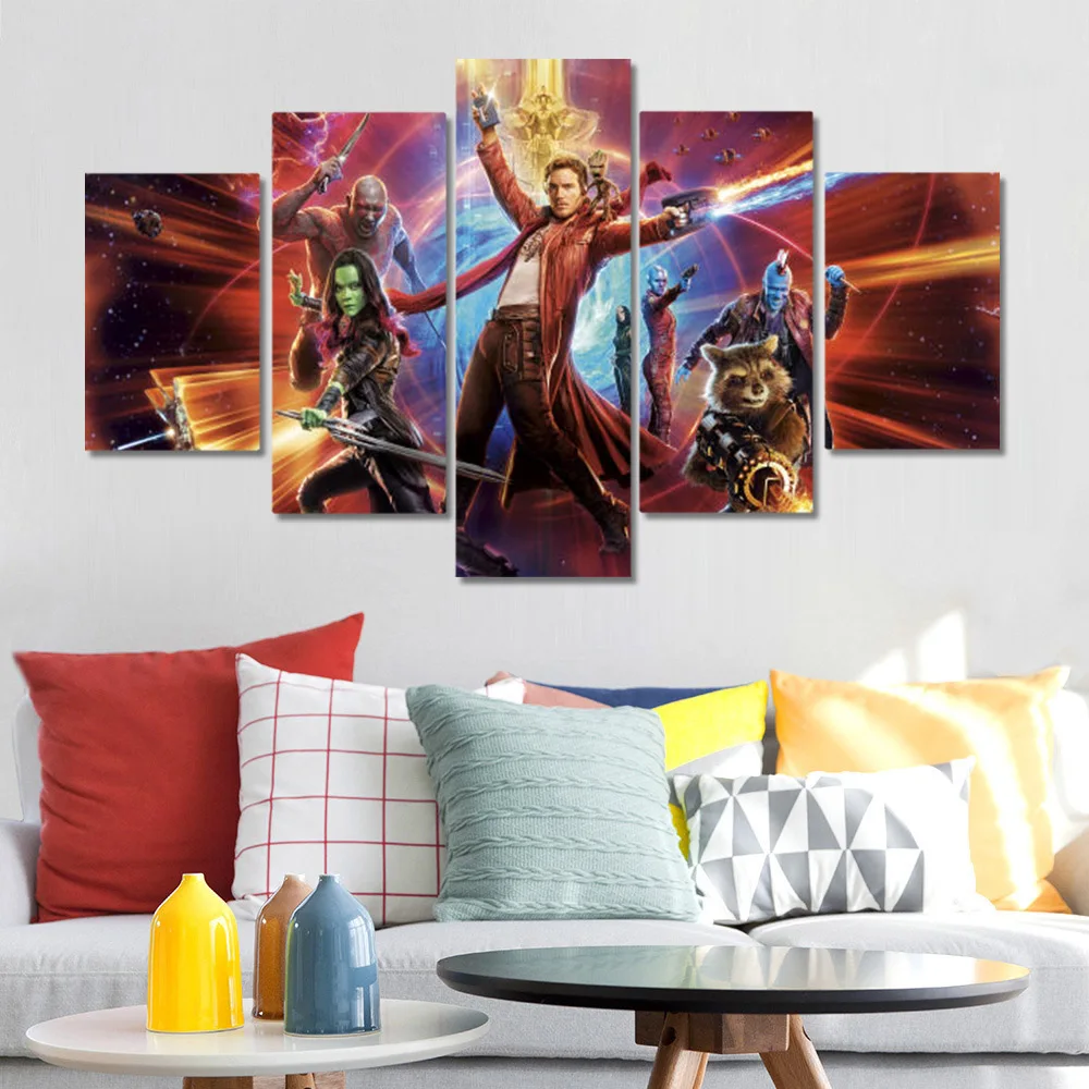 Стражи Галактики 2 плакат фильм Marvel Искусство Плакат и печатная графика для гостиной декорации стены искусства холст