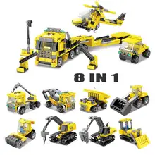 80460 Город Строительство головоломки строительные блоки Строительная игрушка Совместимость с городской автомобиль техника 72 Стиль 8 in1