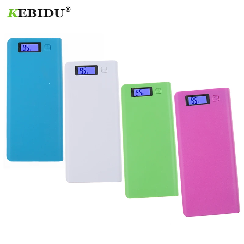 

Kebidu DIY Shell Case Mobile Phone Charger 5V Dual USB 18650 Power Bank Battery Box For iphone6 Plus S6 xiaomi Wholesale