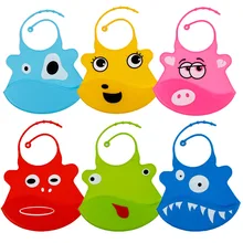 Дизайн водонепроницаемые детские нагрудники силиконовые кормления детский слюнявчик полотенце новорожденных мультфильм водонепроницаемый фартуки, детские нагрудники