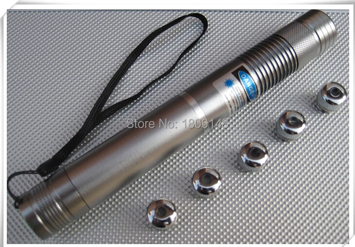 

high power blue laser pointers 5000mw/5w 450nm burn match/dry wood/black plastic/cigarettes+5star caps+glasses+charger+box