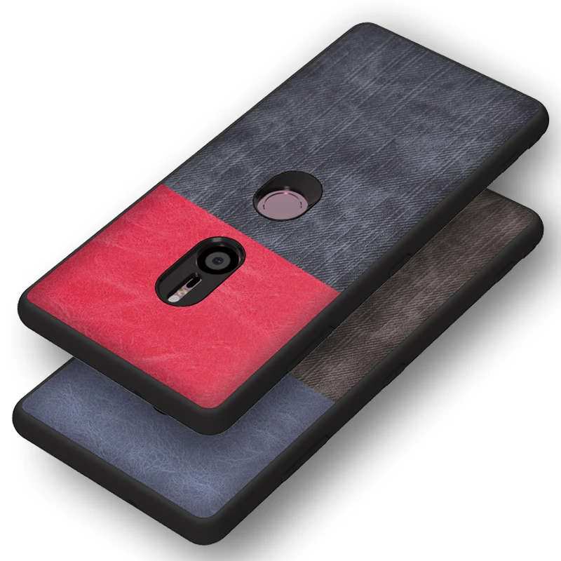 

For Sony Xperia XZ3 Case Luxury Soft Silicone edge+Hard Cloth texture protective Back Cover Case for sony XZ3 full cover shell