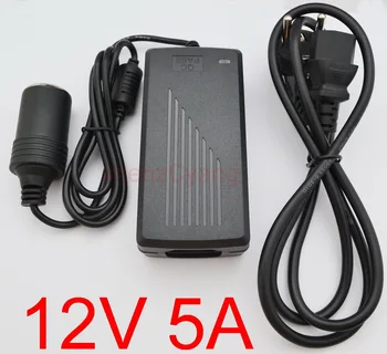 

10pcs High quality 12V 5A Car cigarette lighter Power AC Converter /adapter for Air pump /Vacuum cleaner DC 12V 5A Power supply