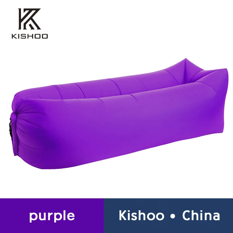Purple Square Дизайн открытый надувной диван мебель для кемпинга ленивый стул диван спальный мешок ленивый подшипник 200 кг-250 кг - Цвет: Purple Square