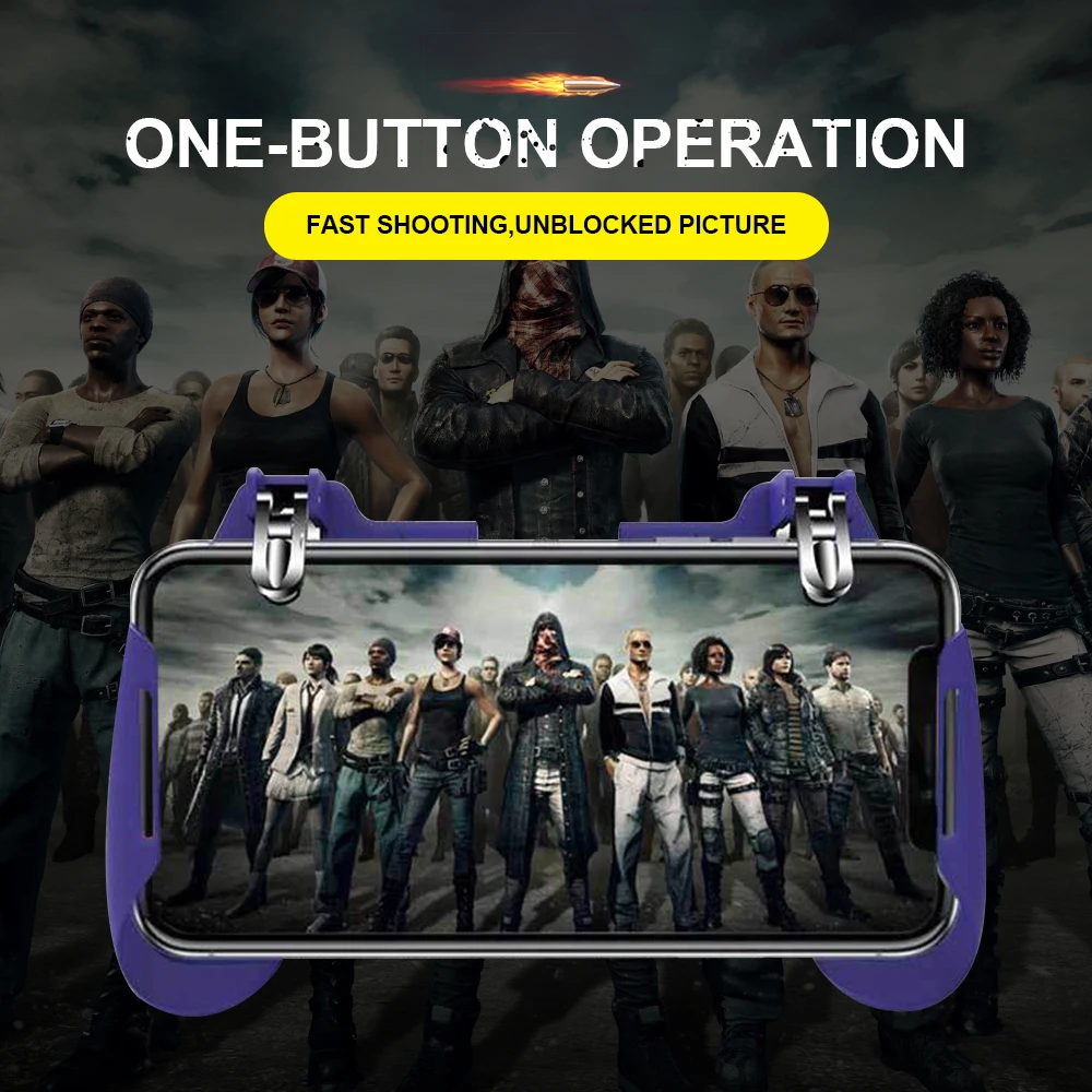 

Mobile Game Android GamePad PUBG Mobile Controller Assistance Joystick Metal L1 R1 Trigger Game Pad Mobile Gaming
