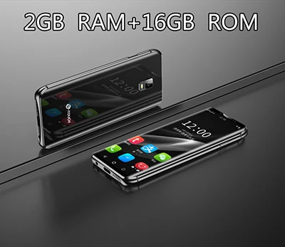 Anica K-TOUCH I9 3g+ 32G самый маленький мини двойной 4G Ультра тонкий 3,5 экран лицо ID две sim-карты двойной режим ожидания Android 8,1 - Цвет: Black 2G RAM 16G ROM