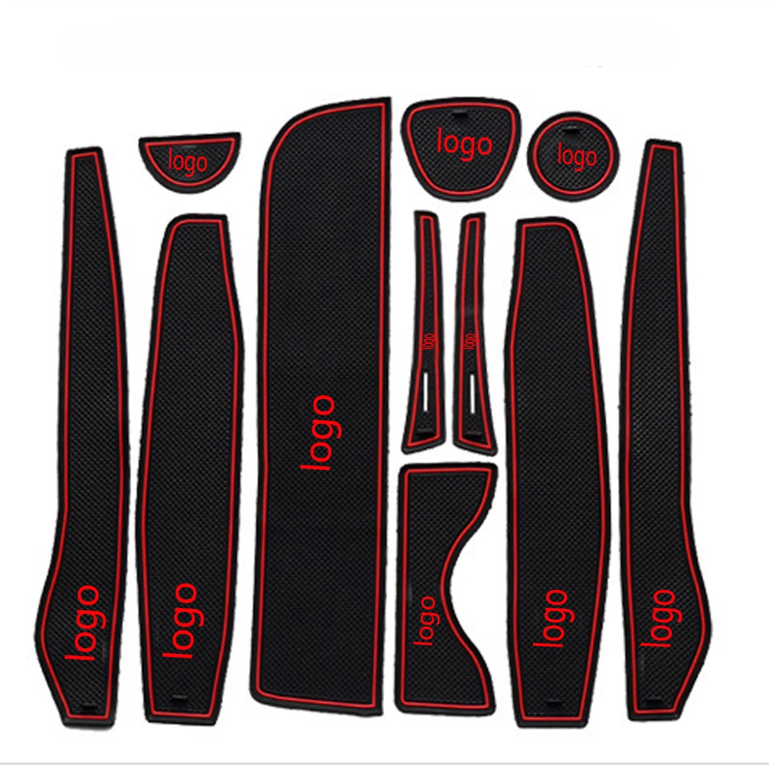 

Dongzhen Non-Slip Mat Sticker Gate Slot Pad Rubber Mat Door Carpet Car Styling For BYD F0 2008-2013 11pcs