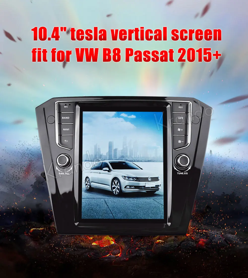 Krando Android 8,1 10," Tesla вертикальный сенсорный экран автомобильный Радио плеер для VW B8 Passat+ мультимедийный плеер с gps