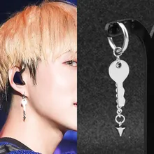 KPOP корейские мужские Новые простые серьги-гвоздики из нержавеющей стали, модные ювелирные изделия