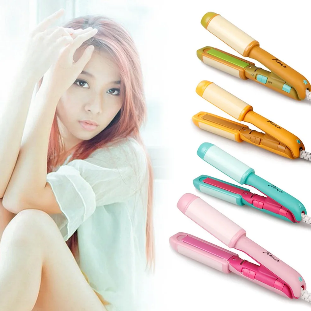 1 Set Mini Creative Korea Cute Fruit Electric Hair Straightener and Curling Irons Portable Hair Curling Iron Small Size Hair Str