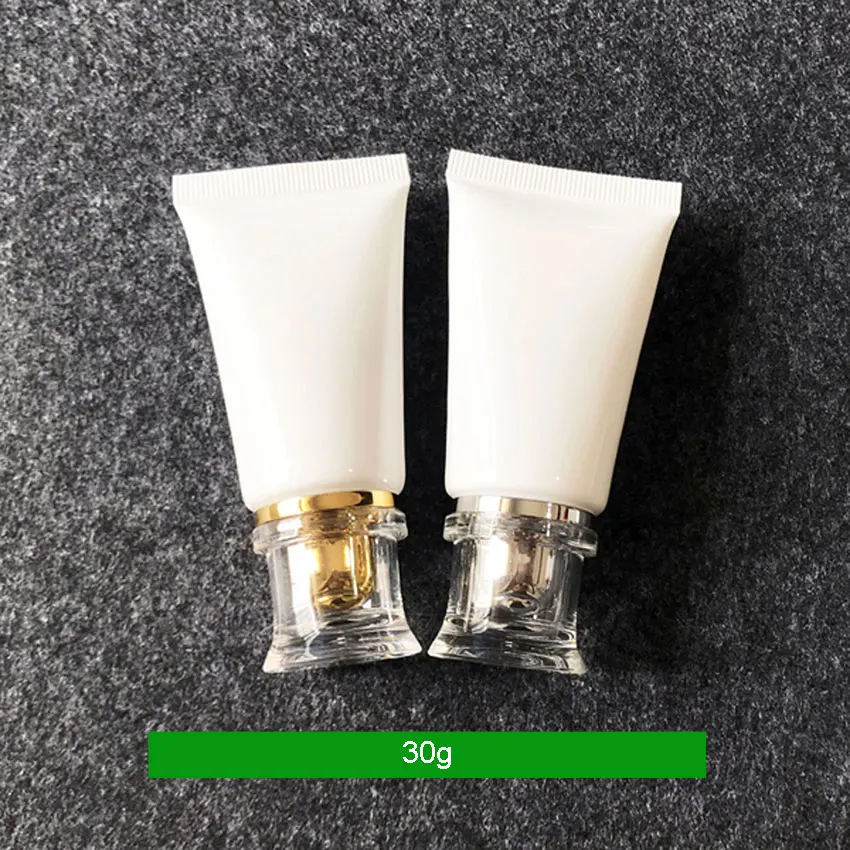 

30g empty white plastic soft tube for cosmetics packaging,1oz sample container bottles ,cream cosmetic container, 30ml bottles