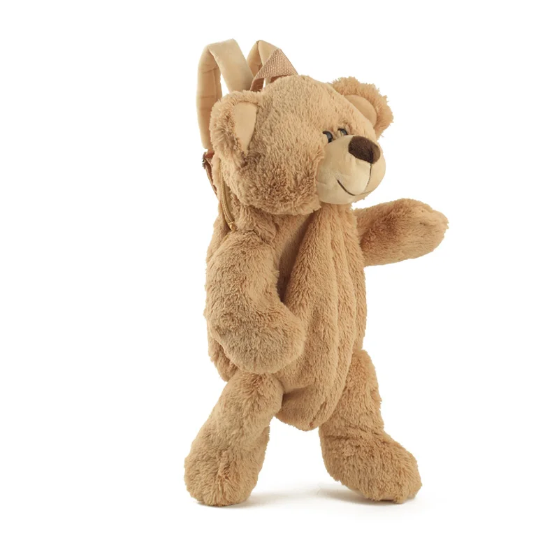 40Cm Children Plush toy Cartoon Brown Bear Backpack Kawaii School bag girls boys Kindergarten Birthday Festival gift