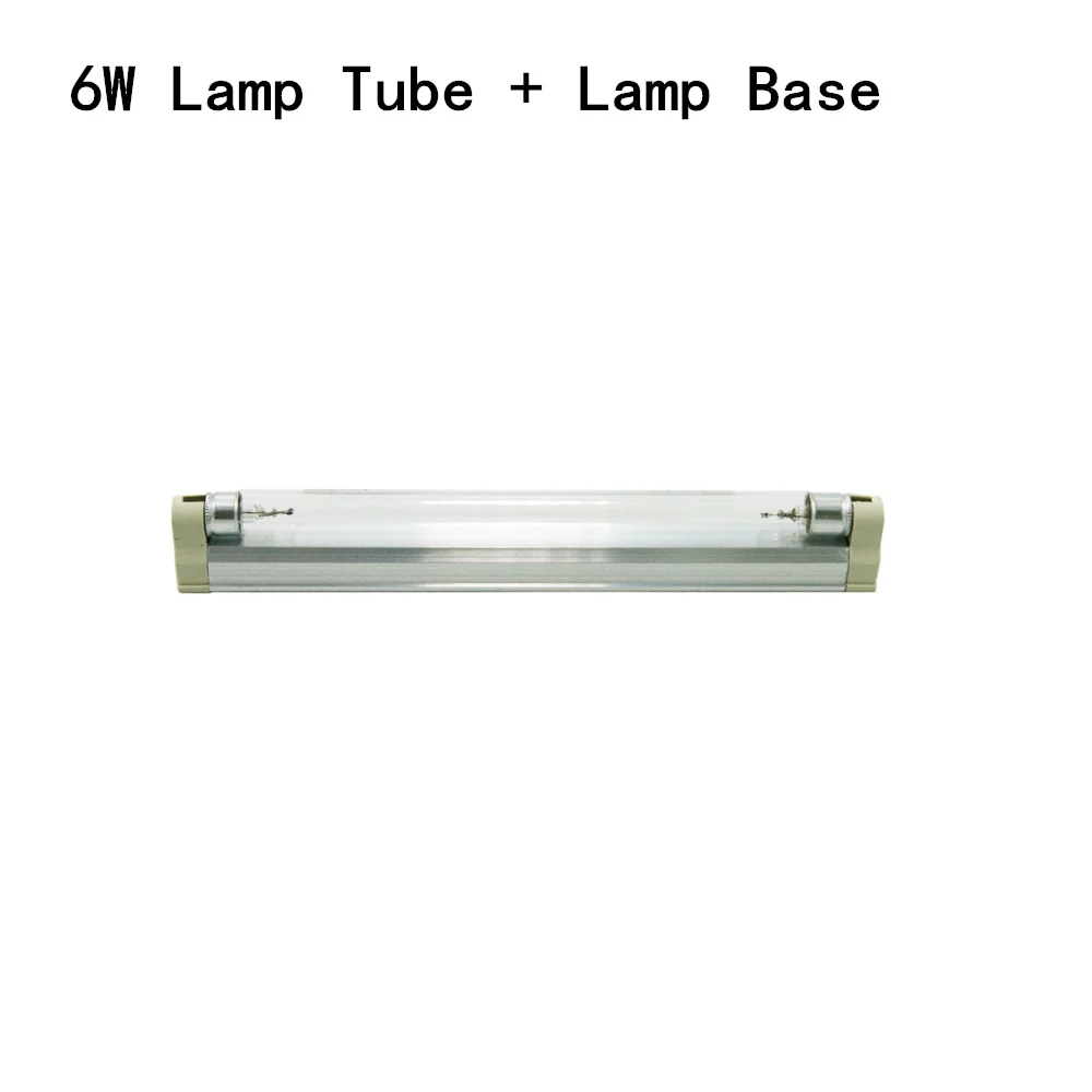 T5 Ультрафиолетовая лампа для дезинфекции шкафа 220V бактерицидные лампы стерилизатор для стерилизации 4W 6W 8W УФ светильник с озоном - Мощность в ваттах: 6W Tube and Holder