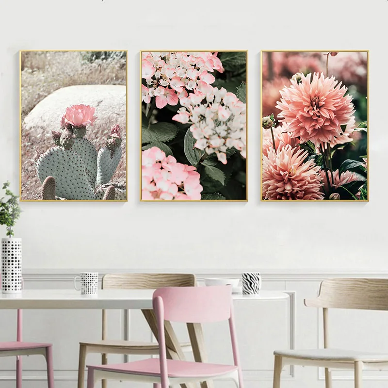 Скандинавский цветок, ботанический плакат в скандинавском стиле, настенное искусство, печать на холсте, живопись, современный дом, офис, украшение комнаты, картина