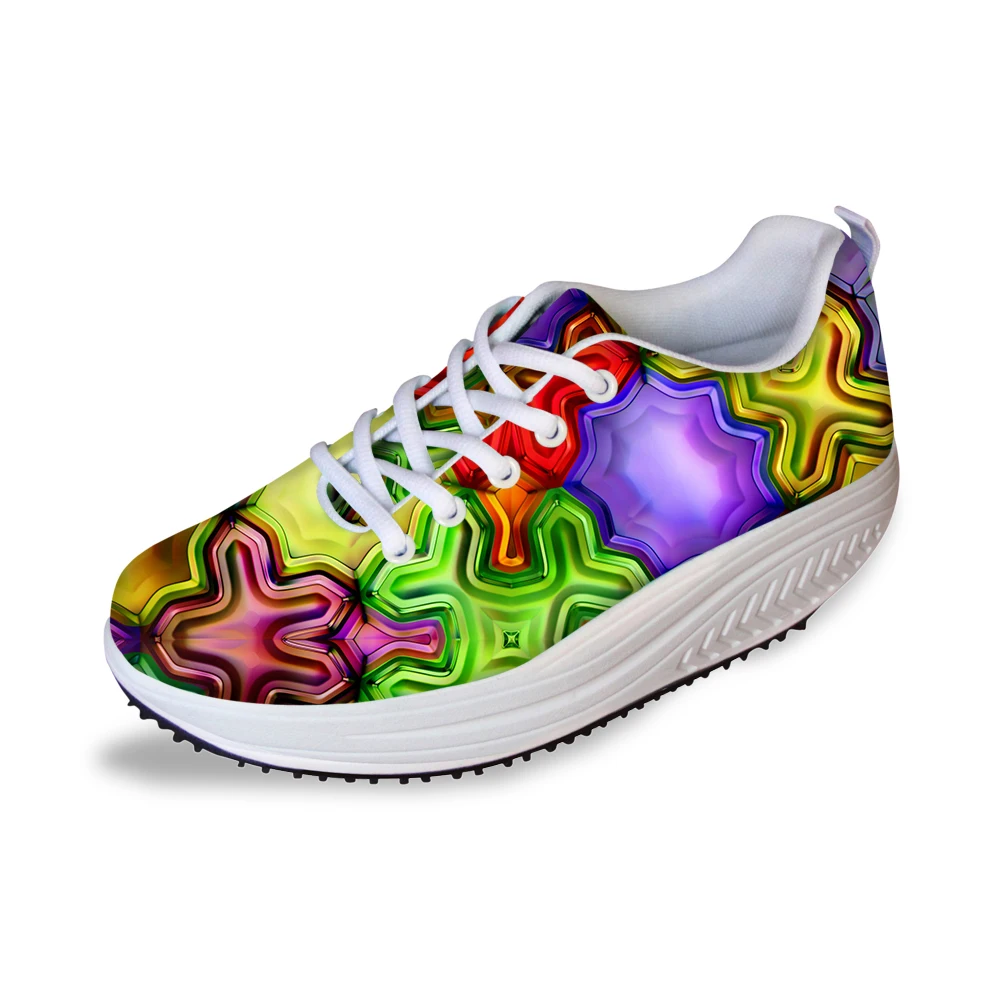 

NOIDYDESIGNS 2018 Fashion Women Flat Platform Shoes Loss Weight Height Increasing Casual lady Swing Slimming Shoes Breathable