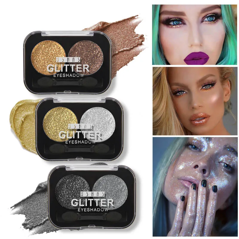 

Eyeshadow 2 Color Palette Eyeshadow Makeup Professional Eyeshadow Powder Eye Shadow Pigment Eyes Maquiagem Palette Blush Pallet