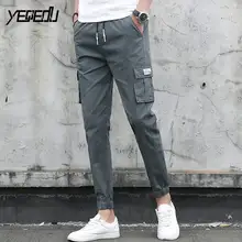 7560 Лето боковые мульти-карманы повседневные брюки мужские винтажные Pantalon Hombre свободные брюки-карго по щиколотку плюс размер 4XL