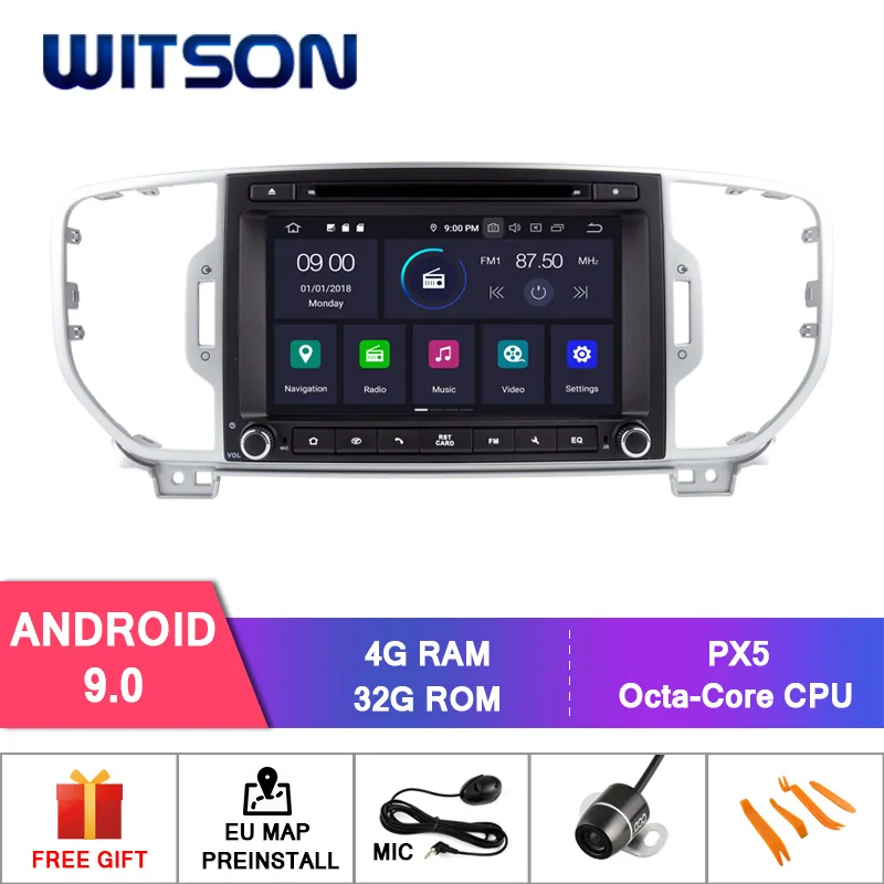 Clearance WITSON Android 9.0 Octa core(eight core) PX5 CAR DVD player For KIA SPORTAGE 2016 IPS GPS RADIO 0