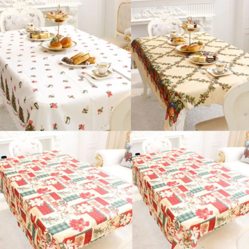 Christmas Party Table Cloth Dining Kitchen Cover Protector Christmas Party Table Cloth Dining Kitchen Cover Protector Tablecloth Xmas Home Decor In Tablecloths From Garden On Aliexpress