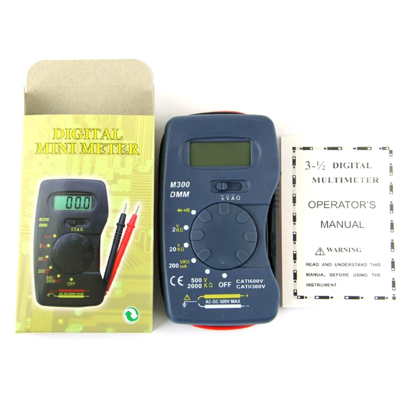DT83B Pocket Digital Multimeter Ammeter Voltmeter DC/AC Ohm Voltage Multi Current Meters Tester Electrical