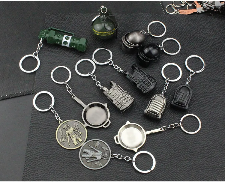 Jedi Great Escape Game Metal 98K Sniper Gun AWM Rifle Model Keychains Pendant Fashion Jewelry