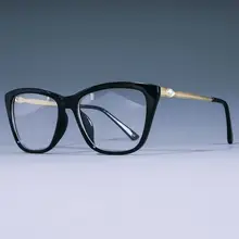 Кристалл кошачий глаз оправа для очков для мужчин и женщин Оптические модные компьютерные очки 45136