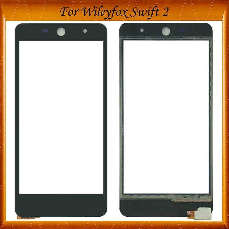 

10pcs/lot Touch Screen Panel Sensor For wileyfox swift 2 Touch Screen Front Glass Digitize Black Color IN Stock
