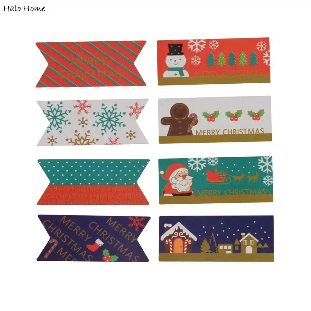 

High Quality Craft Labels Paper Labels 80 Pcs Sticker Box Seals Party Gift Wholesale Christmas Series DIY Envelopes 43x18mm