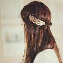 

Fashion Women Hollow Leaf Hair Clips Barrette Hairpin Clamp Gold
